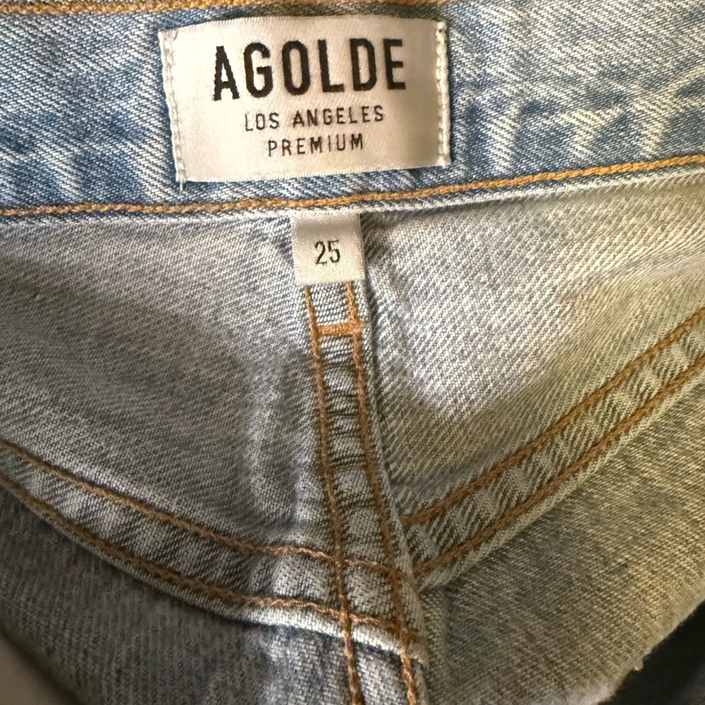 Agolde Riley High Rise Straight Crop Jeans - Picture 3 of 7